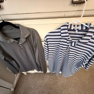 Peter Millar Blue Striped and Gray Polo Set